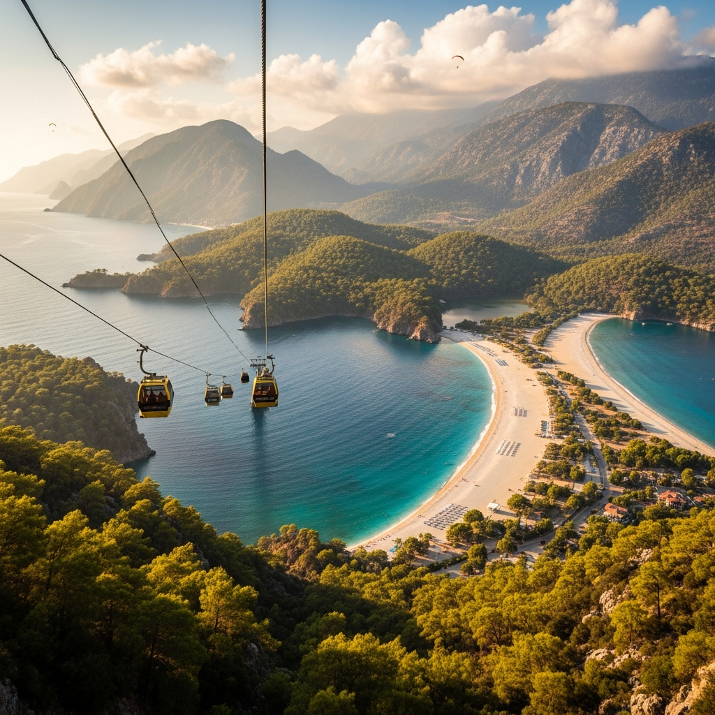 Babadağ teleferiğinden görünen inanılmaz Ölüdeniz manzarası