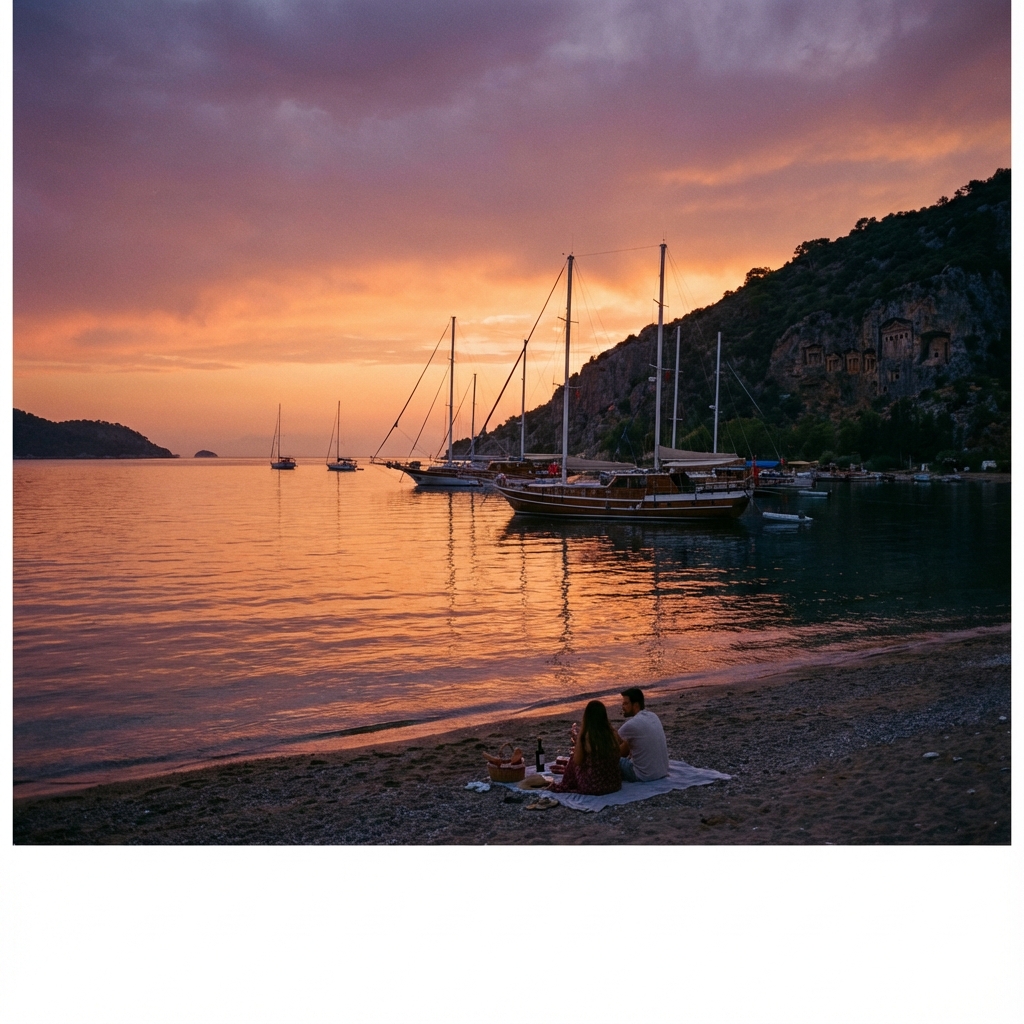 Fethiye'de Sarı Yaz ve Gün Batımı