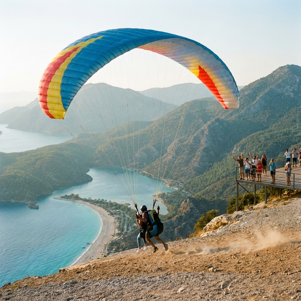 Yamaç Paraşütü Kalkış Anı