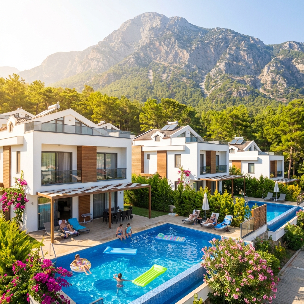 Hisarönü Villaları ve Babadağ Manzarası